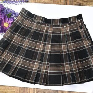 Ardene Plaid Pleated Mini Skirt